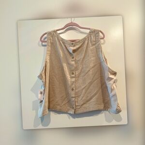 Old Navy Beige Sleeveless Blouse